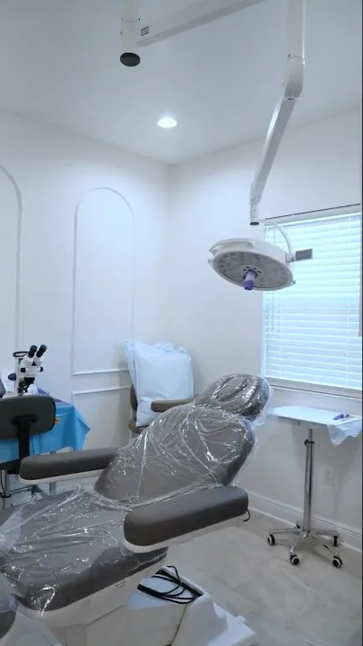 Inside the procedure room at Hair Transplant Design in Tampa, from the clinic tour video